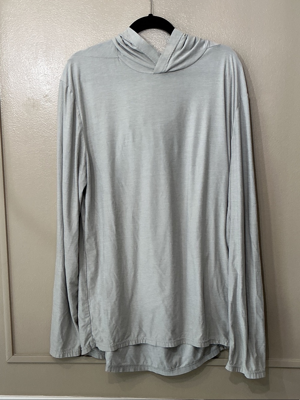 Light Gray Long Sleeve Hooded Tee